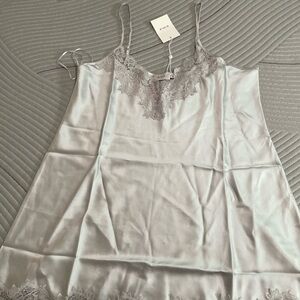 Ginia Women's Silver Lace Chemise